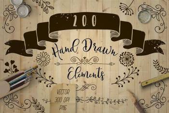 200种AI矢量装饰元素 200 Decorative Elements