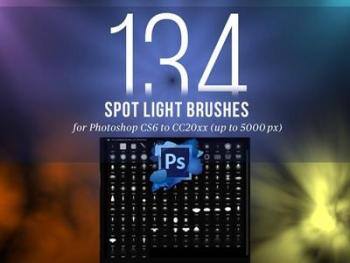 134款适用于Photoshop的聚光灯笔刷