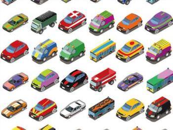 156个交通工具轴测效果图贴图素材