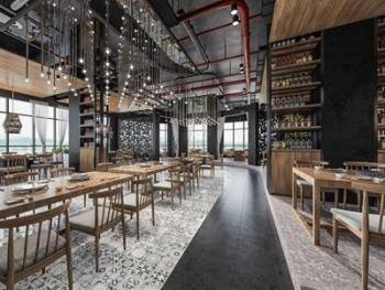 工业风烤肉店3D模型 3DMax2011 VR渲染