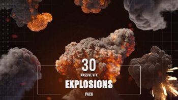 30组4K爆炸特效视频素材 30 Massive VFX Explosions