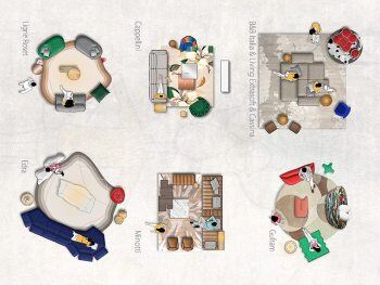 24组网红家具免扣彩平PSD模块129MB