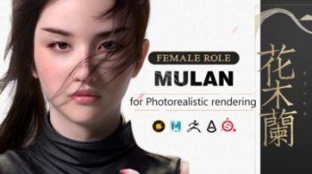 超真实电影角色视觉开发皮肤纹理表现与模型渲染  Liu yifei likeness as Mulan for Photorealistic rendering