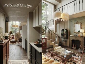 超写实Loft复试空间全案设计3Dmax模型场景 CR渲染