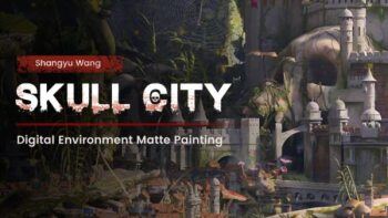 数字环境哑光绘画 Digital Environment Matte Painting Skull City