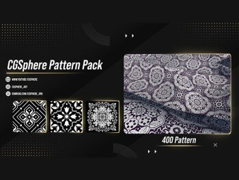 400个复古图案阿尔法Alpha贴图 ArtStation – 400 Vintage Alpha (17k And 4k) 32 Bit