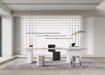 现代简约茶室3D模型场景合集22套 | 无水印效果图