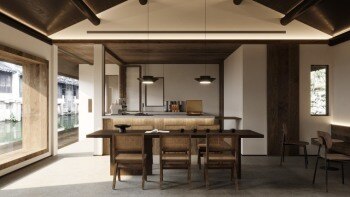 中式古朴咖啡店CAD施工图 | 3D模型 | 效果图