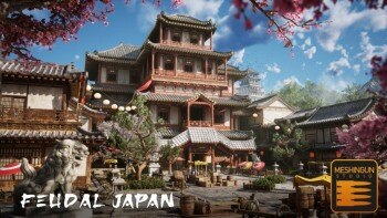 日式集市、寺庙、花园模型 Feudal Japan Megapack  (UE格式)
