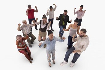 10个3D人物模型合集 3dcap – People Fan Collection x10 VR  AR  low-poly 3d model