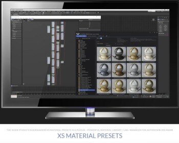 3Ds Max材质预设库插件+贴图 SIGERSHADERS XS Material Presets Studio V6.2.0 for 3ds Max 2020-2025