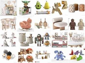 3DSky Pro 101套儿童家具玩具3D模型合集