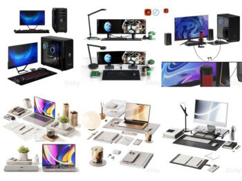 30套台式电脑笔记本电脑3D模型合集 – 20240625