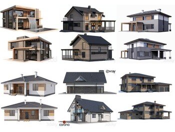 30套别墅建筑3D模型合集 – 20240706