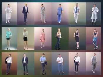 3D People Mega Bundle  人物3d模型458个合集FBX+C4D格式