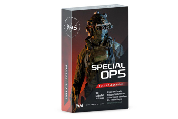 BMS特种部队人物角色动作绑定头盔衣服装备3D模型 Big Medium Small – Special Ops