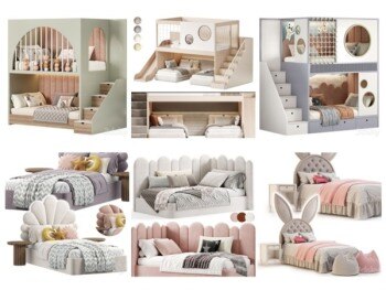 30套儿童床3D模型合集 – 20241104