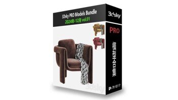 3DSky Pro 椅子沙发灯具数码家电3D模型合辑2024年12月第1季 | 400套 | 20GB