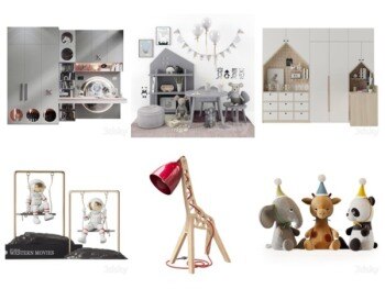 30套儿童家具玩具3D模型合集 – 20241216