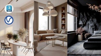 【中文字幕】V-Ray 6 灯光设置进行逼真的渲染教程