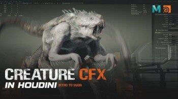Houdini 皮肤和肌肉模拟的终极指南 Rebelway – Creature CFX in Houdini