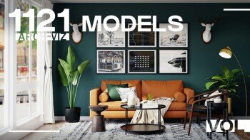 1121个室内家具床桌椅柜子沙发灯具植物Blender模型 Interior Models VOL 04