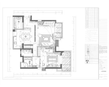 幸福海岸顶层复式豪宅(带露台花园) CAD施工图+高清效果图