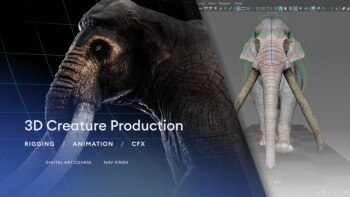 3D生物制作全流程大师课:绑定、动画与生物特效专业指南(含中文字幕)